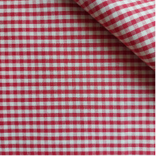 Tessuto Quadretti - Punto Suisse - Altezza 180 cm  - Bordeaux