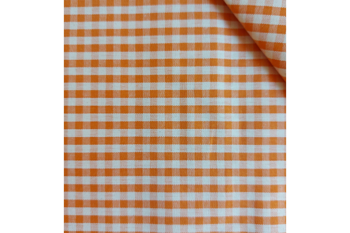 Tessuto Quadretti - Punto Suisse - Altezza 180 cm - Arancio Tessuto Quadretti - Punto Suisse - Altezza 180 cm - Arancio