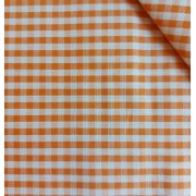 Tessuto Quadretti - Punto Suisse - Altezza 180 cm  - Arancio