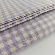 Zephir Cotton Fabric Gingham Square Color Lilac Zephir Cotton Fabric Gingham Square Color Lilac