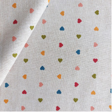 Tela Panama Blossom Corazones - Ancho 280 cm