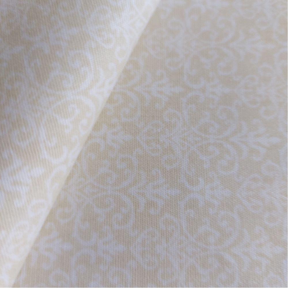 Cream Cotton Fabric - Arabesque
