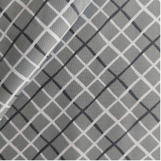Grey Cotton Fabric with White and Black Transverse Lines Grey Cotton Fabric with White and Black Transverse Lines