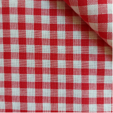 Rustichella Checkered Fabric 1x1 cm - Width 180 cm - Red 302 Rustichella Checkered Fabric 1x1 cm - Width 180 cm - Red 302