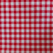 Rustichella Checkered Fabric 1x1 cm - Width 180 cm - Red 302