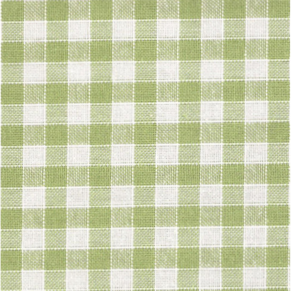 Rustichella Checkered Fabric 1x1 cm - Width 180 cm - Green Apple Color 334