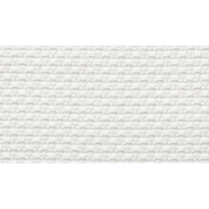 Aida Fabric Pure Cotton - Width 180 cm - White
