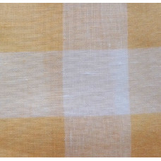 Puro Lino Riviera Quadri Giallo - Taglio da 90x90 cm Puro Lino Riviera Quadri Giallo - Taglio da 90x90 cm