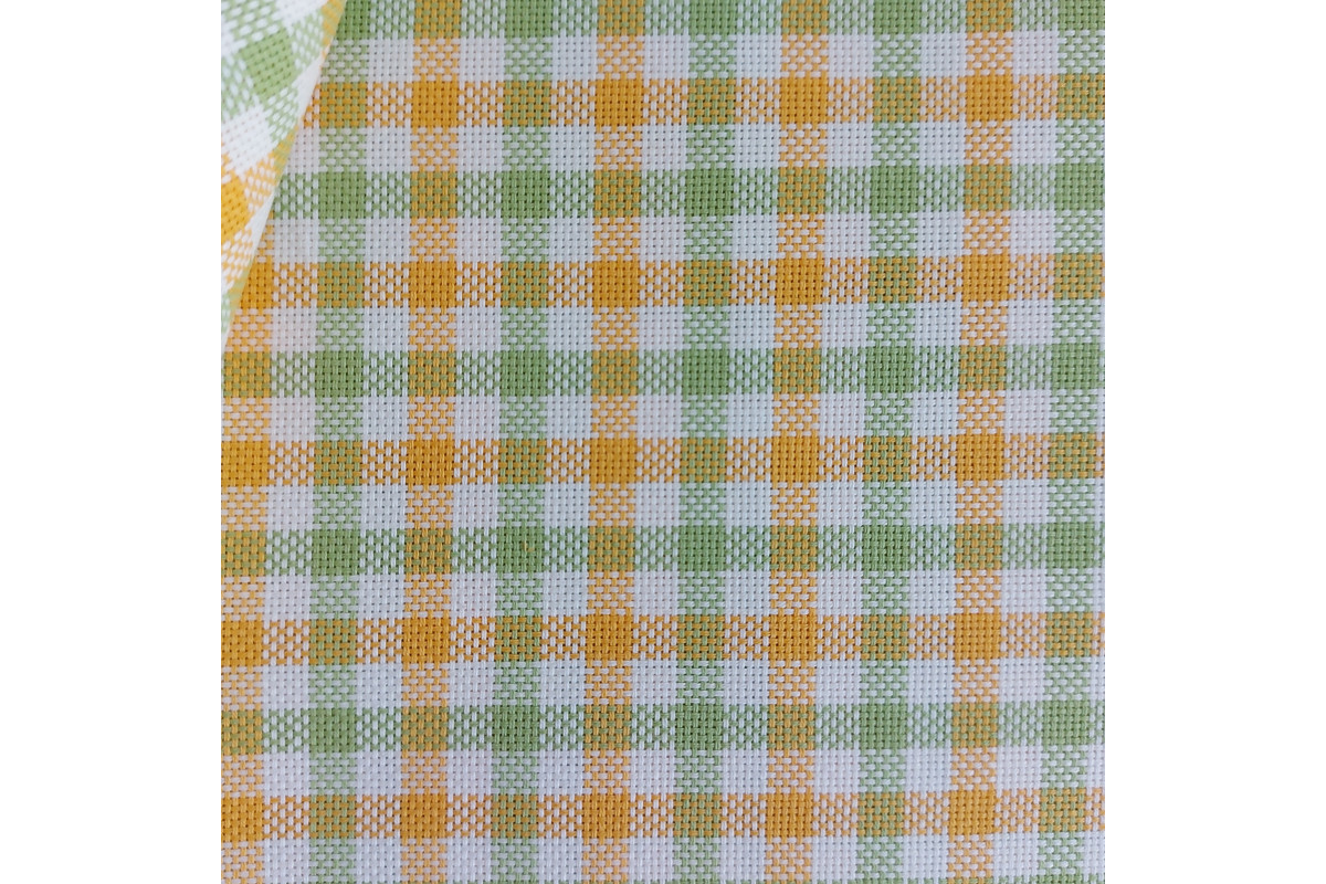 Colonia Double Chicken Scratch Fabric - Green and Yellow Colonia Double Chicken Scratch Fabric - Green and Yellow