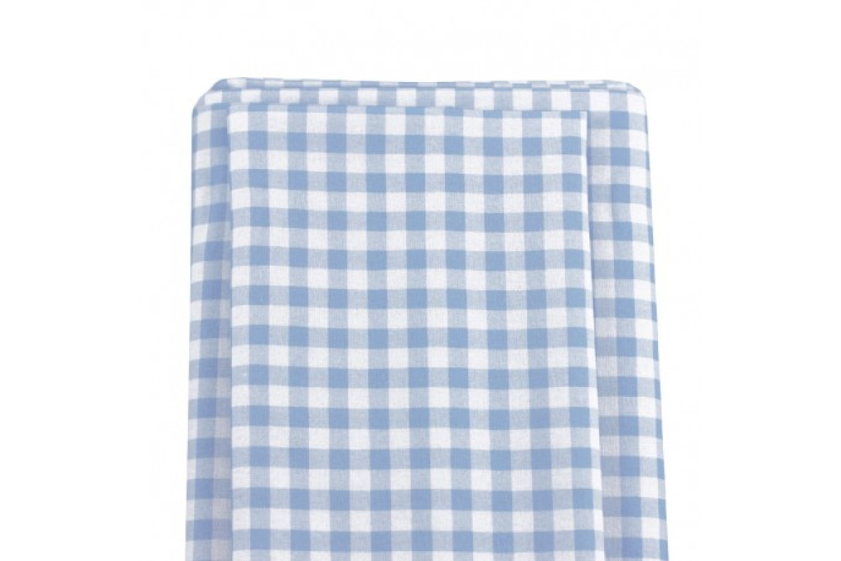 Patchwork Fabric Light Blue Gingham Patchwork Fabric Light Blue Gingham