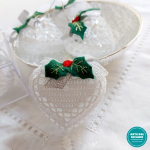 Christmas Crochet Heart - Love