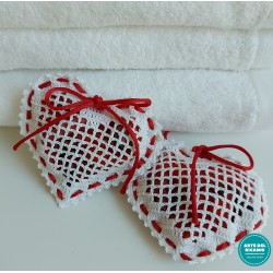 Crochet Heart Perfume Bag