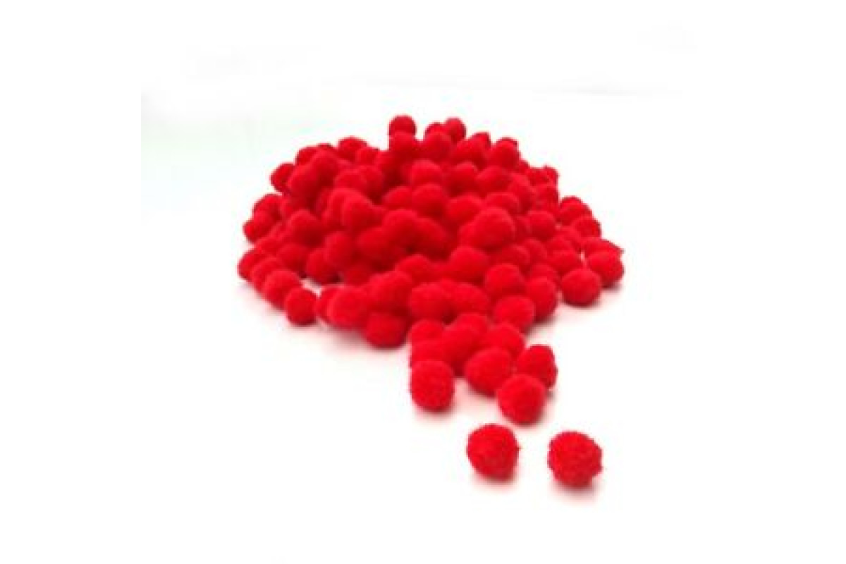 Red Pompon - Size 10 mm