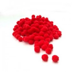 Pompones de 10 mm - Color Rojo