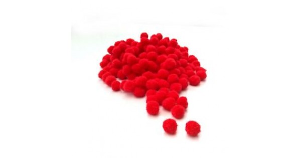 Pompon da 10 mm - Rosso